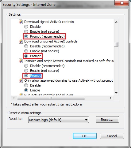 Initialize and script ActiveX controls not marked as safe for scripting